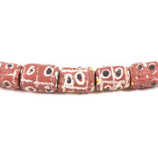 Brick Red Tic-Tac-Toe Venetian Trade Beads picture