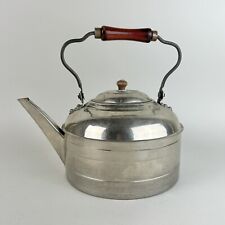 Antique Large Rochester Tin Tea Kettle Pot 9