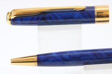 Vintage (1999) Parker Sonnet Premier Blue Lacquer Ballpoint Pen (Cased & Refill) picture