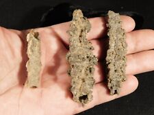 Lot of Three Larger 100% Natural HOLLOW FULGURITE s or Petrified Lighting 19.3gr picture