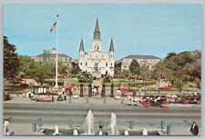 State View~Jackson Square @ New Orleans Louisiana~Continental Postcard picture