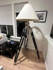 Royal Marine Tripod Floor Lamp Big Lamp Chrome With Black tripod Stand picture