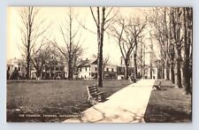 Postcard Massachusetts Foxboro MA Common Park 1940s Unposted picture