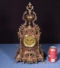 *Vintage Neo Gothic Bronze Clock Battery Powered Clock Works picture