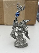 Spoontiques Pewter Wizard with Dragon and Owl Figurine 3.5