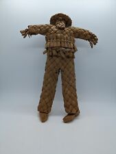 Vintage Mexican Folk Art Handwoven Palm Leaf Straw Man Scarecrow Figurine 11 in. picture