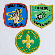 VINTAGE BOY SCOUTS CANADA PATCHES LOT OF 3 picture