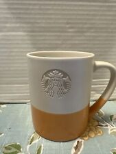 Starbucks 2014 Coffee Mug Orange White Siren Mermaid 14 oz New Logo 4