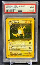 Raichu 1999 Pokemon German Base Set Holo Rare 1st Edition #14 PSA 9 MINT picture