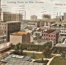 OVERHEAD VIEW FROM CITY HALL 1908 New Orleans Postcard picture