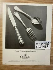 Christofle Spatours Pattern Silverwear 1983 Vintage Print Ad Advertising picture