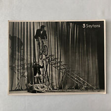 Circus Performer Act Bicycle Stunt Photo Photograph 3 Saytons Vintage picture