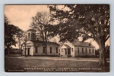 Deep River CT-Connecticut, Congregational Church, Parish House Vintage Postcard picture