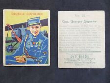 1933-1934 National Chicle Chewing Gum Sky Birds #21: CAPT. GEORGES GUYNEMER ~ GD picture