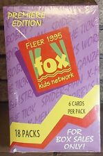 FOX KIDS NETWORK Trading Cards 1995 Fleer Factory Sealed Box 18 Packs picture