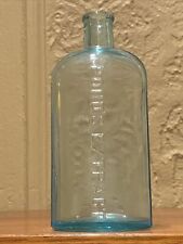 VINTAGE POND’S EXTRACT 1846 1 PINT MEDICINE BOTTLE - 7.5” TALL HAND BLOWN AQUA picture