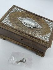 Vtg Reuge Music Jewelry Box Swiss Musical Movement Forever & Ever Works & Locks picture