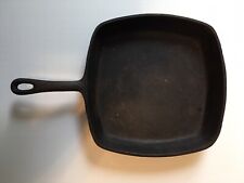 Vintage Cast Iron 10 1/4 Square Skillet Made In USA picture