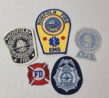 Lot of 5 Norfolk VA Fire Department EMS Patches Virginia Emergency Dept. Rescue picture