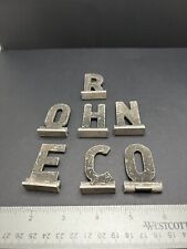 Vintage Small Metal Letters For Decor Patina Unique Craft Use picture
