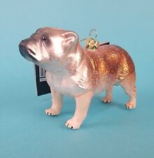 Robert Stanley English Bulldog Christmas Ornament Puppy Dog Glass Glitter New picture