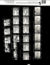 LD361 1983 Orig Contact Sheet Photo OAKLAND A'S vs DETROIT TIGERS FAN SIGNING picture