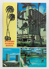Waikiki Marina Hotel Honolulu Hawaii Multiview Postcard Unposted Advertising picture