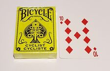 Bicycle Cyclist  NEON Yellow - With Rare Misprint 10 of Diamonds - MINT Sealed picture