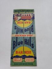 Blue Hills Barbecue Kansas City Missouri Matchbook Cover picture