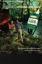 1967 Salem cigarettes couple in forest by river retro photo print ad nostalgia picture