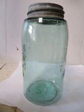 Mason's Patent Nov 30TH 1858 Quart Canning Fruit Jar W/Lid Ghost Lettering picture