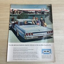 1961 Pontiac Bonneville Vista 1960 Vintage Print Ad Life Magazine picture