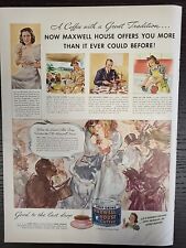 1942 Maxwell House Coffee Print Advertising Drip Fanny Brice Color LIFEL42A picture