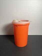Vintage Tupperware Orange Canister W/ Lid Pour Spout 321-11/ 563-15 picture