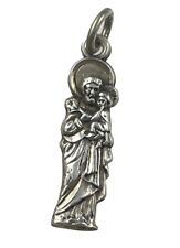 Vintage Catholic Sterling Silver St Joseph Medal, 1.1 Grams Silver picture