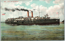 STR City Of Detroit Michigan Steamer Vintage Postcard picture
