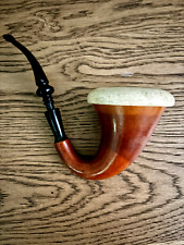 Vintage Calabash GOURD Tobacco Pipe Sherlock Holmes Meerschaum Bowl picture
