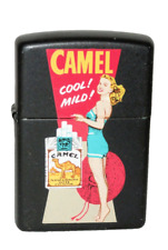 Vintage Lighter ~ 1997 Zippo ~ Camel Cool Mild ~ Pinup Girl ~ Black Matte picture