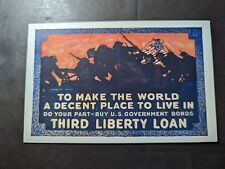 Mint France WWI Bond Postcard Buy US Government Bonds Third Liberty Loan picture
