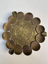 VTG Mexican Coin Souvenir Ashtray. Coin Dates 40s-70s, Natural Patina picture