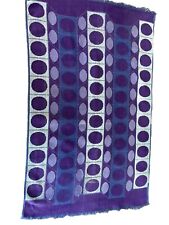VTG 70'S YSL Fieldcrest Blue Purple 42x25 Geometric Designer Sm Bath Towel READ picture