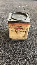 Vintage Mobil Oil Gargoyle Grease 5 Pound Square Lubricant Can picture