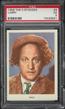 1959 Fleer The 3 Three Stooges PORTRAIT Larry #3 PSA 5 EX - Key Card in Set picture