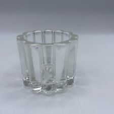 Vintage Clear Ribbed Glass Open Salt Cellar picture