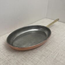 Douro B&M Oval Copper Sauté/Fish Fry Pan 12x8 Inches Made in Portugal picture