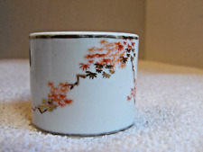 Vintage Japan Arita handpainted napkin ring Fukagawa gilt porcelain VG floral picture