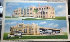 Linen Postcard, Scene at Municipal Airport, Wichita, Kansas picture