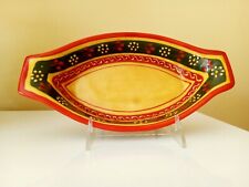 Mexican cherry flower (capulin). handpainted lovely oval serving dish picture