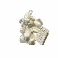 Vintage Spoontiques Pewter Elephant playing Bingo Mini Figurine PP338 picture