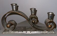Vintage Mexican / Mexico Hand Made Folk Art Punched Tin & Copper Candelabra picture